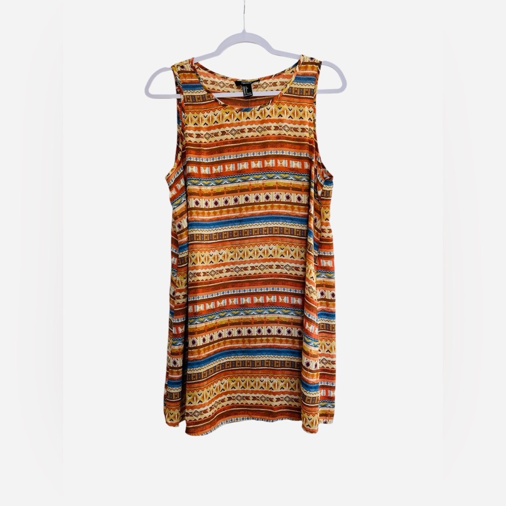 Forever 21 Aztec Print Mini Dress Women’s Size L | Boho Festival Summer Dress
